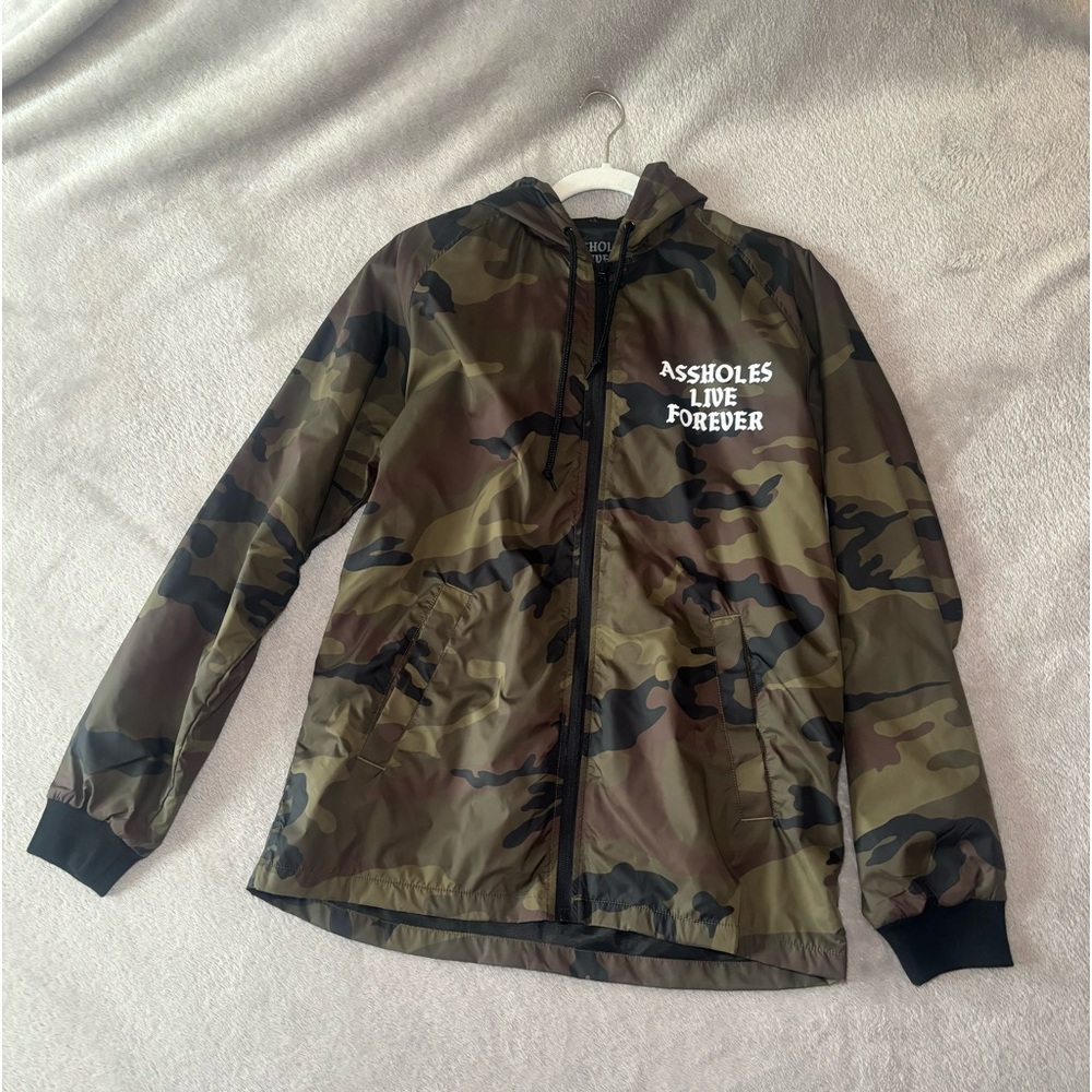 Assholes Live Forever Limited Edition Camo Zip Up Windbreaker